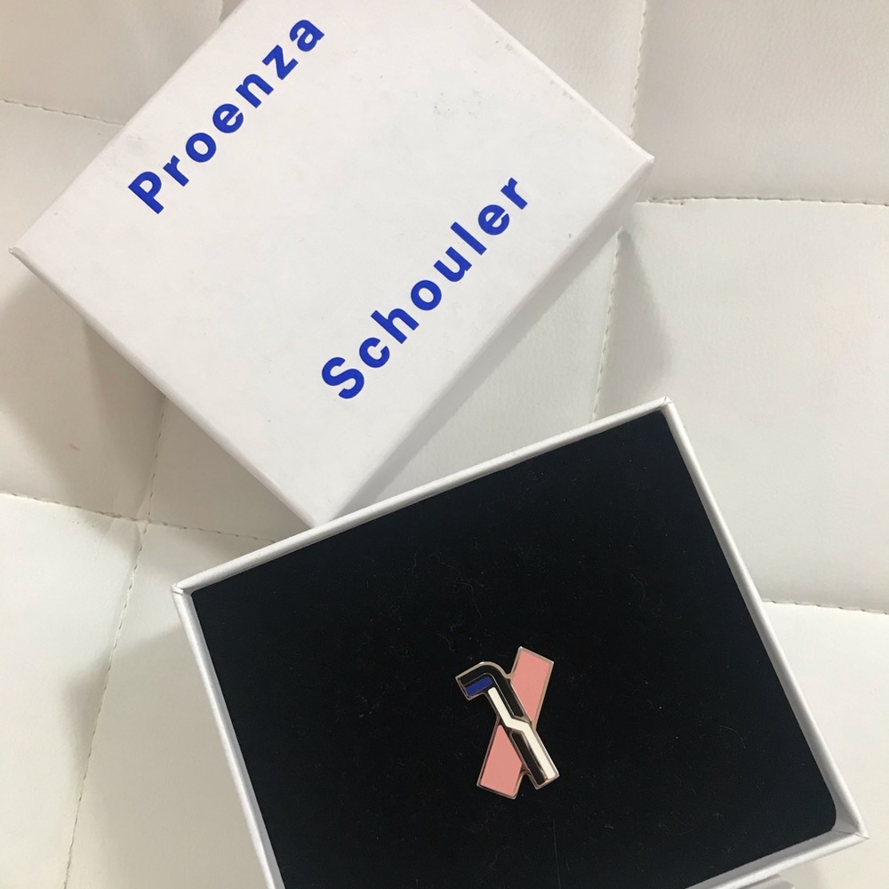 Proenza Schouler Enamel Letter/Number Pin✨